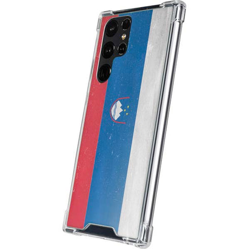 Slovenia Flag Distressed Galaxy S23 Ultra Clear Case